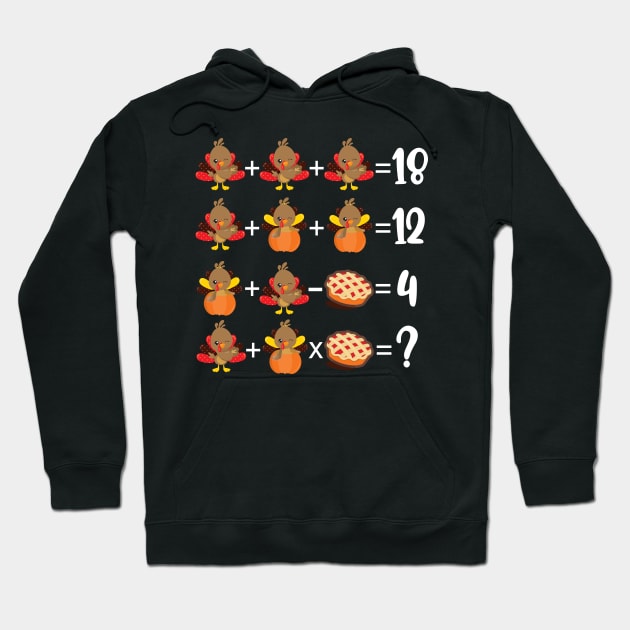 Funny Turkey Math Teacher Order of Operations Quiz Math Hoodie by alcoshirts